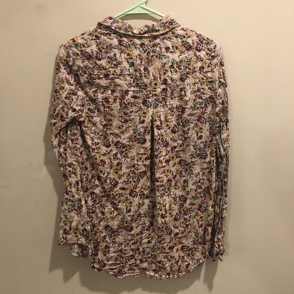 Beachlunchlounge floral blouse long sleeve small - Picture 6 of 6